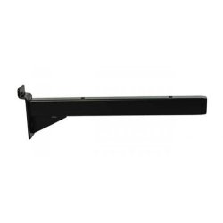 Shelf bracket for groove panel - Straight - 25 cm - Black