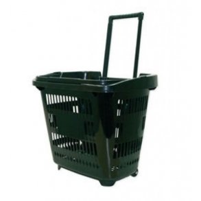 Shopping cart with 2 wheels and handle, 31 liters