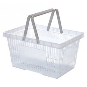 Kundvagn 28 liter, Transparent