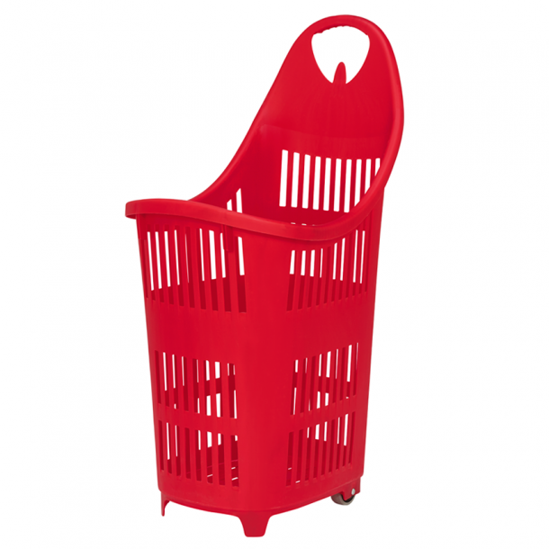 Shopping cart with wheels 70 liters, Red - 5 pcs