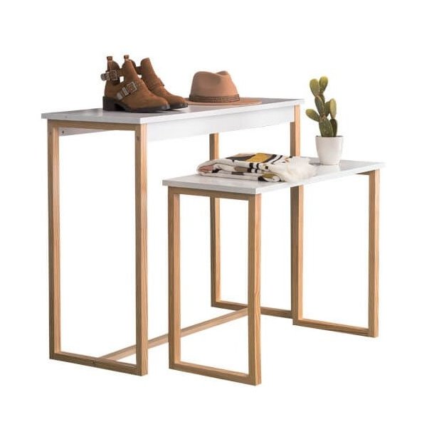 Butiksreol i tr - Skagen - H100 cm