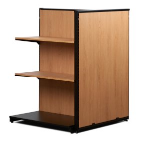 Inventar reoler to-sidet sort og ege tr