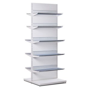 Butiksreol - 2-sidet med hulplade 240 cm