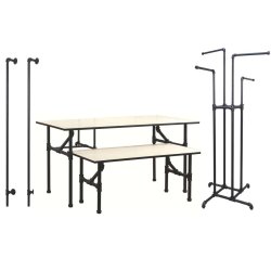 Pipes around stand, black