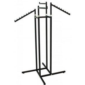 Joy-stativ m. 4 arme - 2 lige & 2 skr - Sort