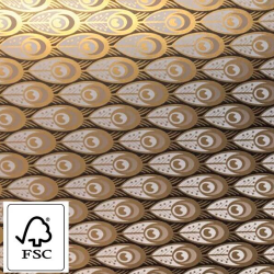 Wrapping paper with peacock feathers - B 57 cm