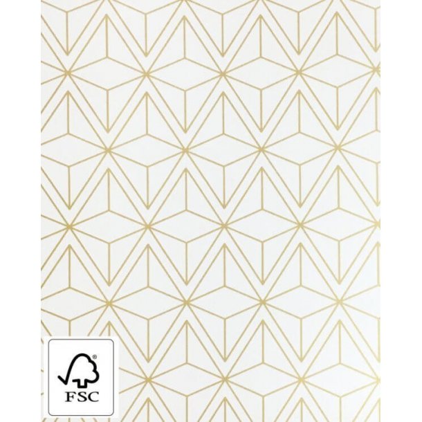 Gift wrap gold/cream - W 40 cm