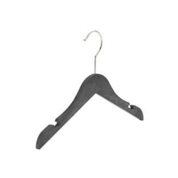 Junior plastic clothes hanger with wood look - 30 cm - 80 pcs