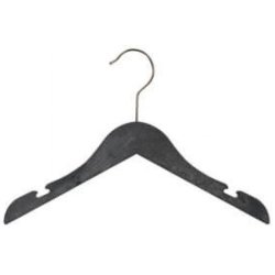 Junior plastic clothes hanger with wood look - 30 cm - 80 pcs
