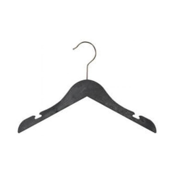 Junior plastic clothes hanger with wood look - 30 cm - 80 pcs