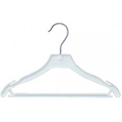 Junior hanger in plastic with hook and rod - 31 cm - 2 colors - 100 pcs