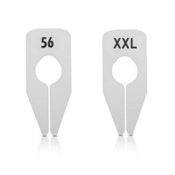 Size markers for rods, garment numbers, white - 10 pcs