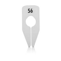 Size markers for rods, garment numbers, white - 10 pcs