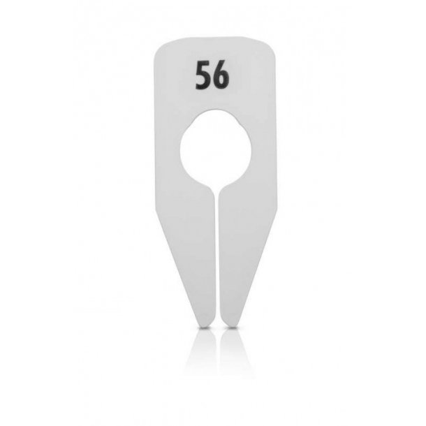 Size markers for rods, garment numbers, white - 10 pcs
