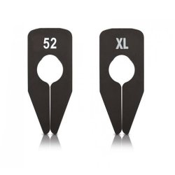 Size markers for rods, garment numbers, black - 10 pcs