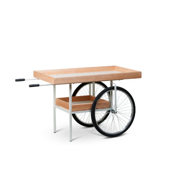 Retro markedsvogn med hjul | Tr farve