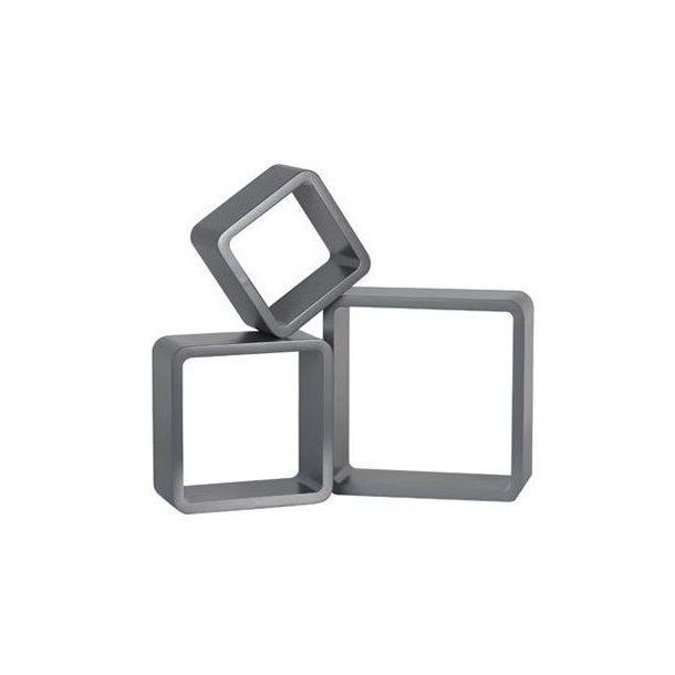 Cube set - 3 gray cubes - H17, H22, H27 cm