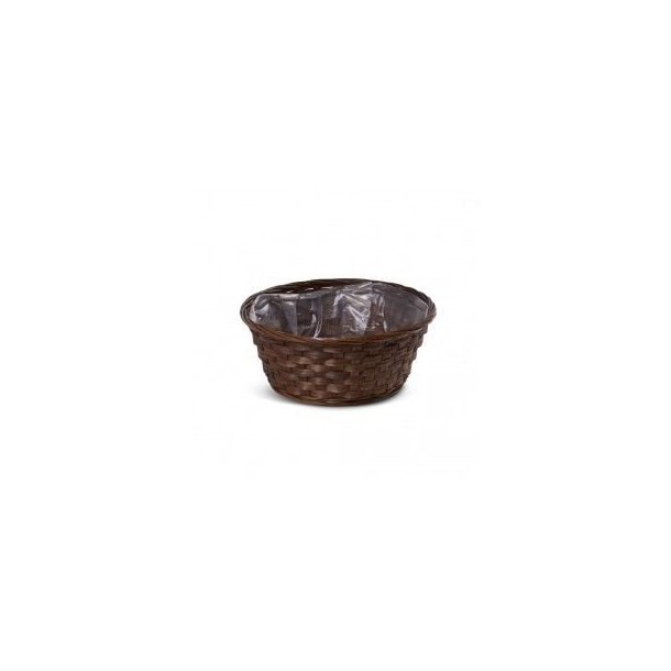 Bread basket in dark wicker 21.5/16 cm 2 PIECES