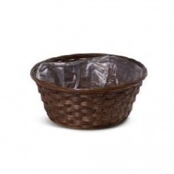 Bread basket in dark wicker 21.5/16 cm 2 PIECES