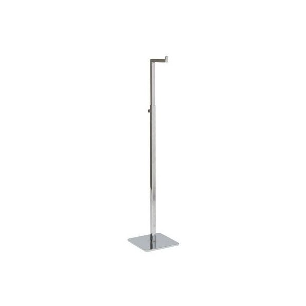 L-display with square base - Chrome - Height 50-85 cm