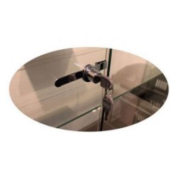 Lock for glass cabinets with sliding doors - Roof lock