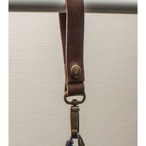 Lderrem med karbinhake - Brun - 20 st