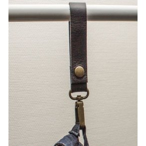 Lderrem med karbinhake - Svart - 20 st