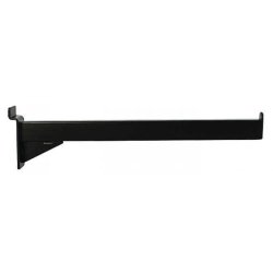 Straight front bracket for groove panel - Black - 30 cm