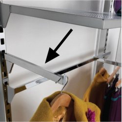 Straight front brackets for wall rails - Pipe-Line &amp; Framework - Black