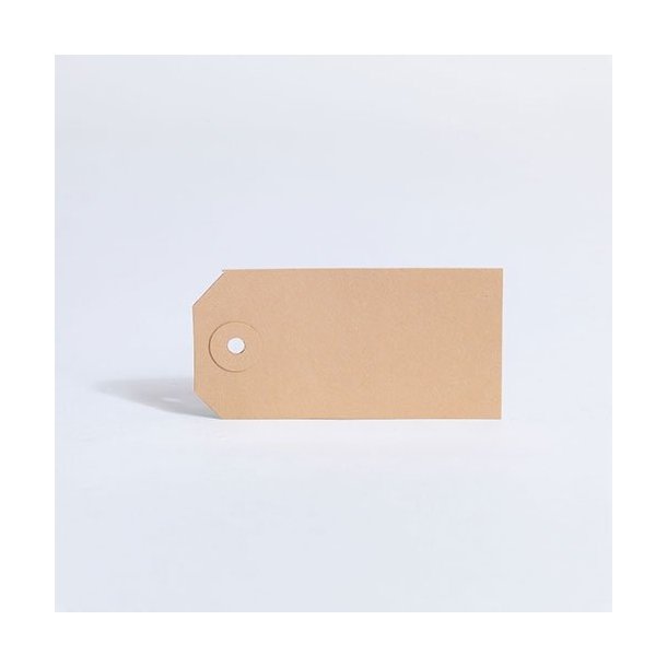 Manila labels - Loose - 4mm hole - brown - 1000 pcs 60x120 mm