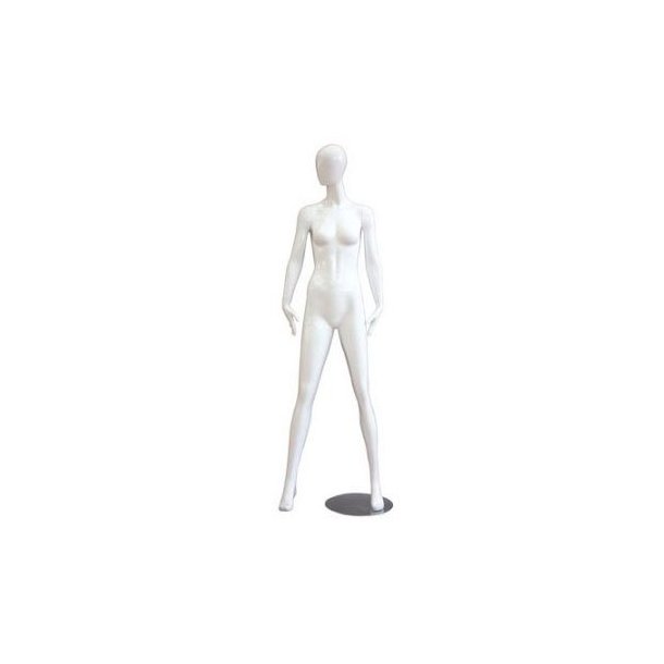 Mannequin - Faceless - Dame - White High Gloss - Straight arms