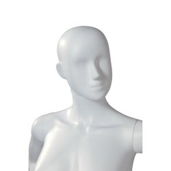 Mannequin head with holes for earrings - matte white - MIX