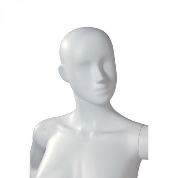 Mannequin head with holes for earrings - matte white - MIX