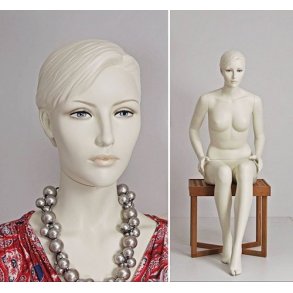 Mannekäng - Nelly 1017 - sittande - stilistisk med huvud & smink