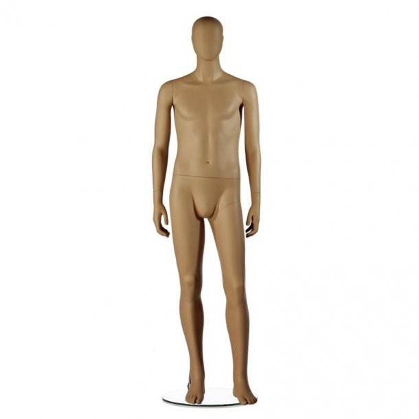 Stylistic tweens boy mannequin in taupe