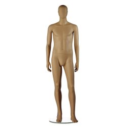 Stylistic tweens boy mannequin in taupe