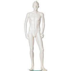 Stylistic tweens boy mannequin in ivory