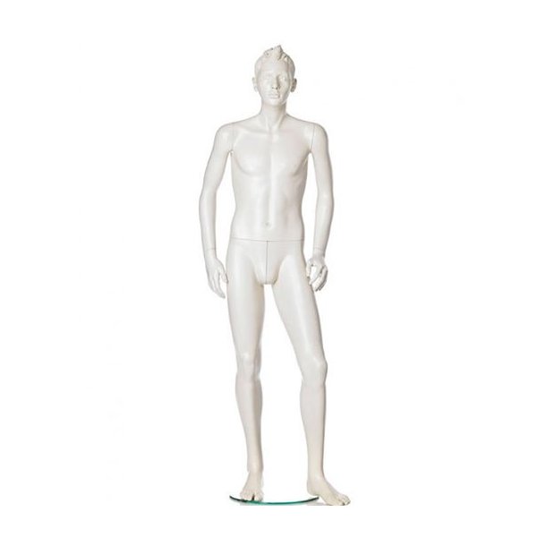 Stylistic tweens boy mannequin in ivory
