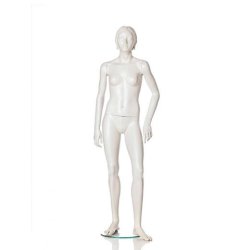 Stylistic tweens pig mannequin in ivory