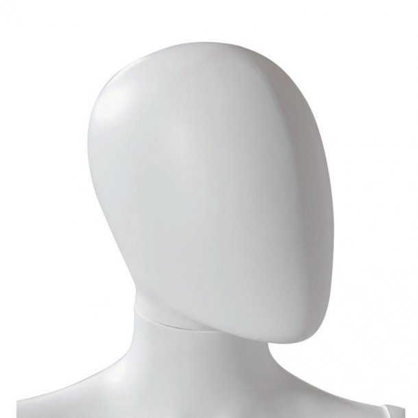 White mannequin head without facial features - lady - MIX