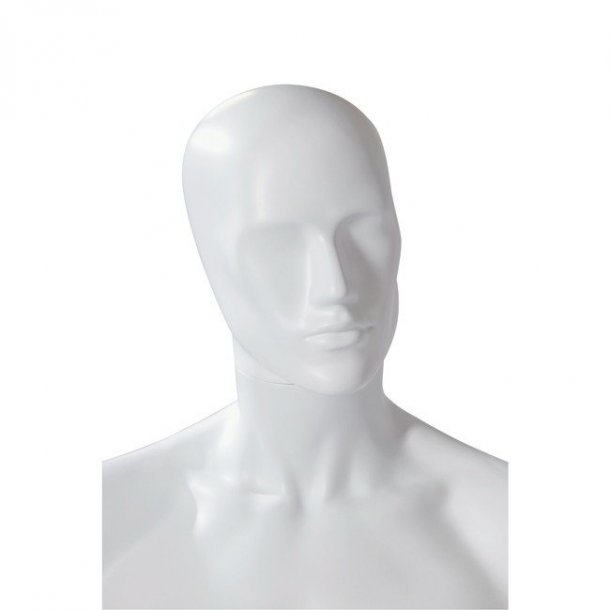 Male mannequin head in white - MIX