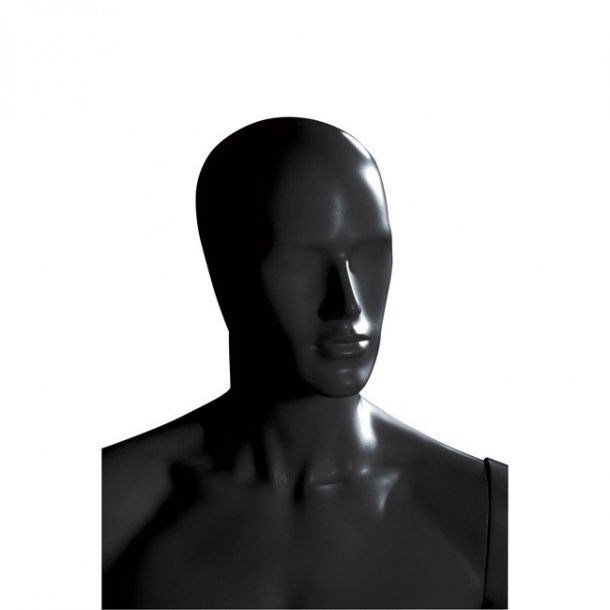 Male mannequin head in black - MIX