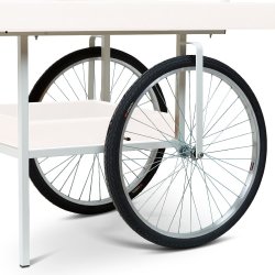 Marknadsvagn - Gatu vagn med gr&ouml;n markis