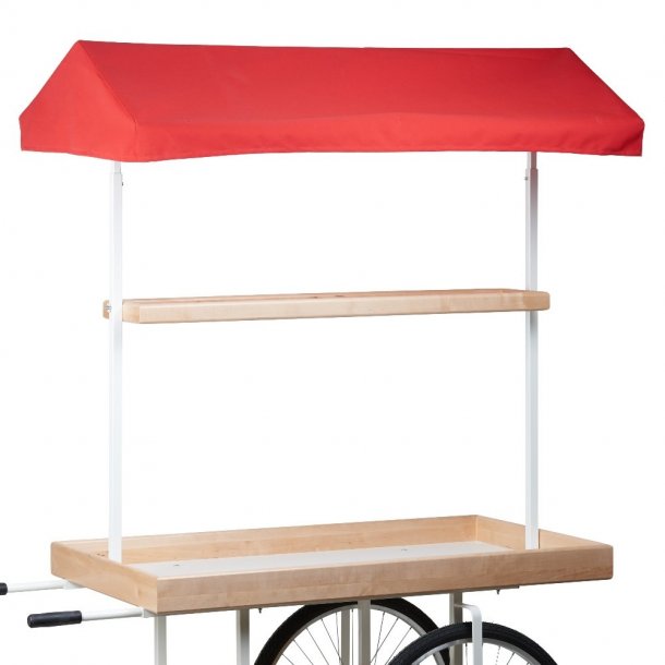 Marknadsvagn med r&ouml;tt tak - naturliga hyllor