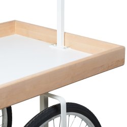 Marknadsvagn med r&ouml;tt tak - naturliga hyllor