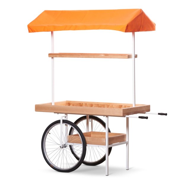 Markedsvogn i retro look orange markise
