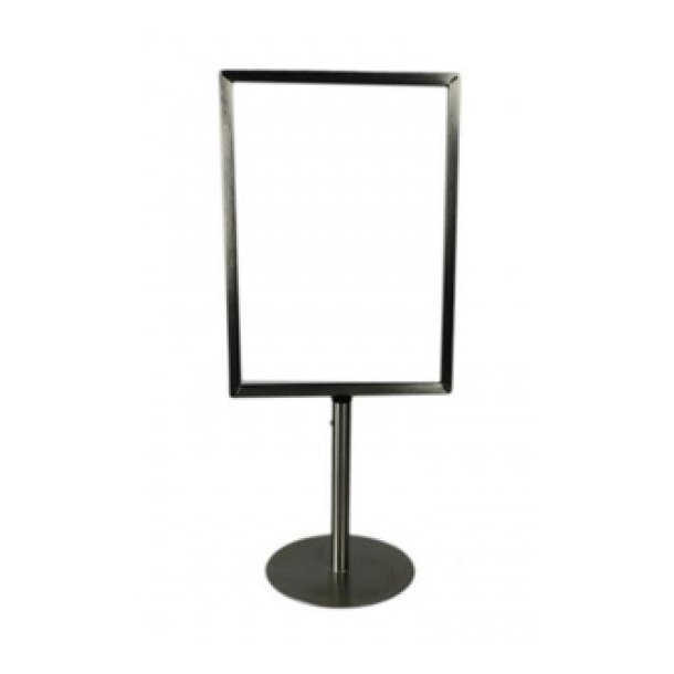 Menu holder with low base for A3, A4, A5 and A6 Black 