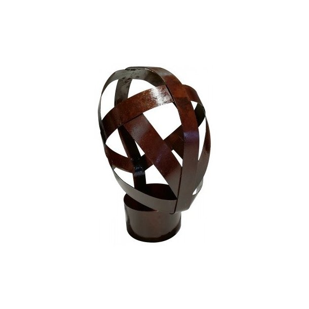 Metal mannequin head in lacquered rusty look height 31 cm