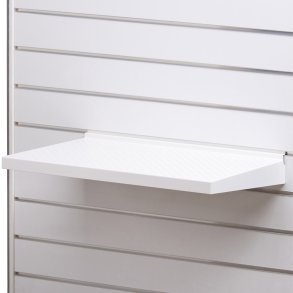 Metalhylde til rillepanel 60x35 cm hvid