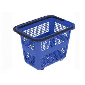 Shopping cart with wheels and handle 54 liters, Blue - 6 pcs